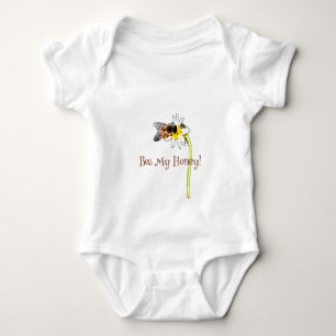 Bestuivende hommel op een bloem Aangepast Romper