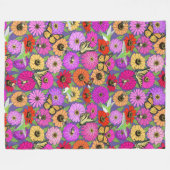 bestuivers en zinnia's fleece deken (Voorkant (Horizontaal))