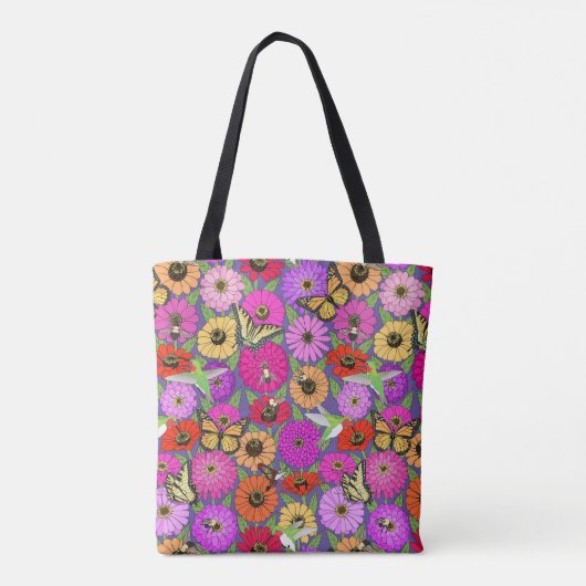 bestuivers en zinnia's tote bag (Achterkant)