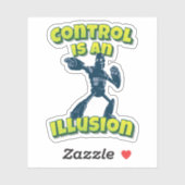 Besturing is een illusie-robot sticker (Vel)