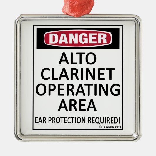 Besturingsgebied Alto Clarinet Metalen Ornament (Voorkant)