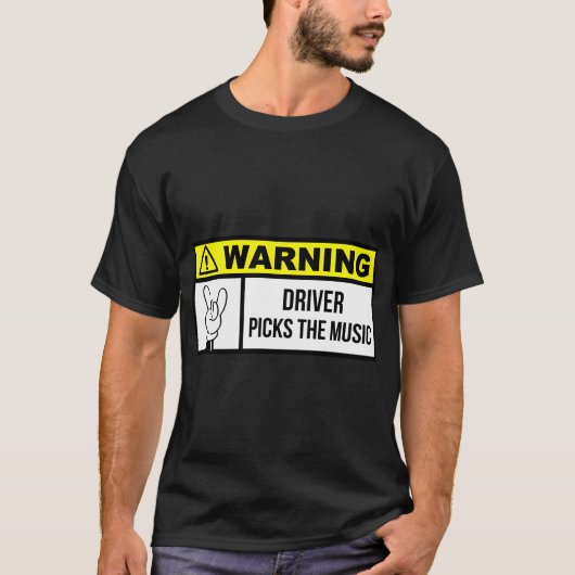 Bestuurder kiest de muziek t-shirt (Voorkant)
