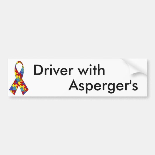 Bestuurder met Asperger Bumpersticker (Voorkant)