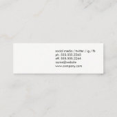 Bestuurder Mini Visitekaartje (Achterkant)