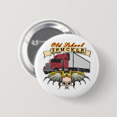 Bestuurder oude schoolvrachtwagen ronde button 5,7 cm (Voorkant /achterkant)