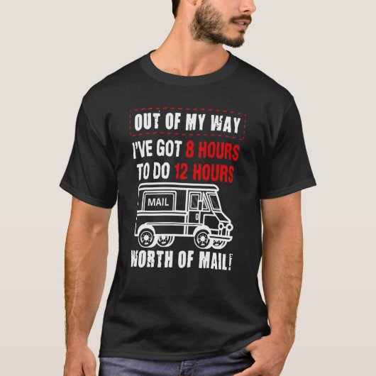 Bestuurder van verzendauto koerier of postbode t-shirt (Voorkant)