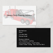 Bestuurder van zware sleepwagens visitekaartje (Voorkant / Achterkant)