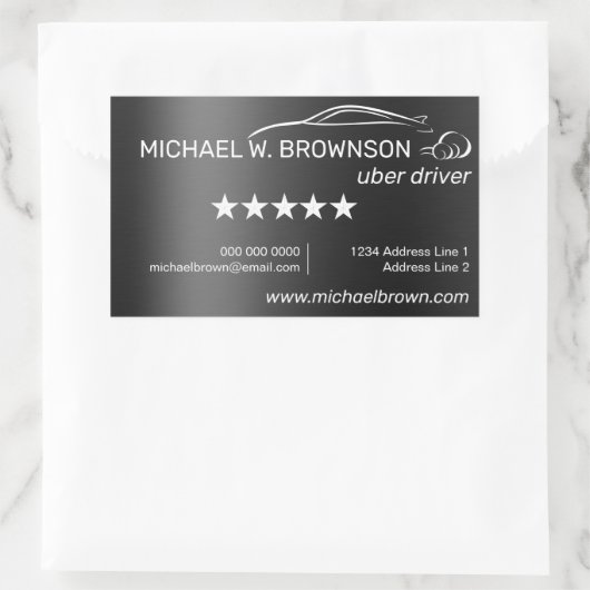 bestuurdersauto rechthoekige sticker (Tas)