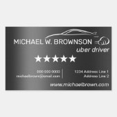 bestuurdersauto rechthoekige sticker (Voorkant)