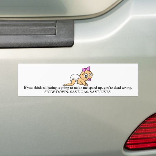 Bestuurdersbumper sticker (Op auto)