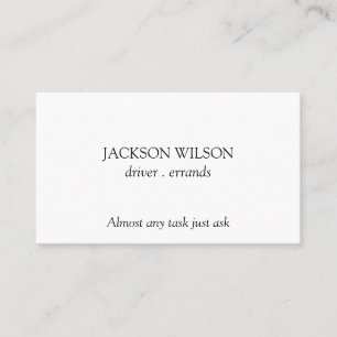 Bestuurderslevering Visitekaartje