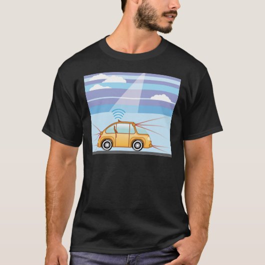 Bestuurloze auto Zelfrijdende auto T-shirt (Voorkant)