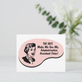 Bestuursassistent-stem Briefkaart (Staand voorkant)