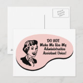 Bestuursassistent-stem Briefkaart (Voorkant / Achterkant)