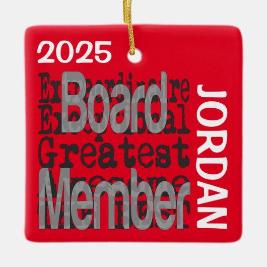 Bestuurslid Buitengewoon DOUANE Keramisch Ornament (Voorkant)