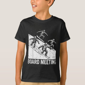 Bestuursvergadering snowboarden skiër ski lift ski t-shirt