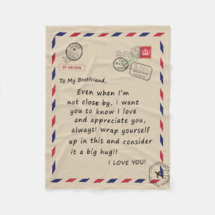 BestVriend Gift Voor mijn beste vriend hou ik va Fleece Deken