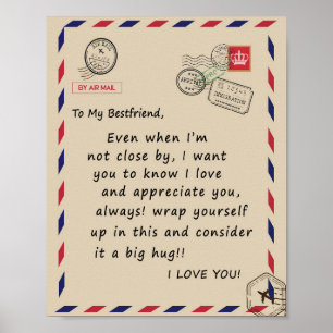 BestVriend Gift   Voor mijn beste vriend hou ik va Poster