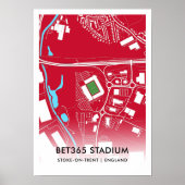 bet365 Stadium Poster – Thuisbasis van Stoke City  (Voorkant)
