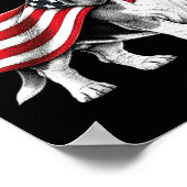 Bet Hound 4 juli Amerikaanse vlag Hond Patriottisc Poster (Hoek)