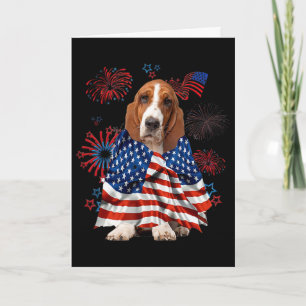 Bet Hound Dog Amerikaanse Vlag 4 Juli Hond Liefheb Kaart
