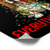 Bet Hound Dog Christmas I'm Fine Everything Is Fin Poster (Hoek)