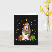 Bet Hound Dog Tree Kersttrui Xmas Dogs Gift Kaart (Gele Bloem)