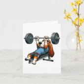 Bet Hound Gewichtheffen Fitness Gym Training Body Kaart (Gele Bloem)