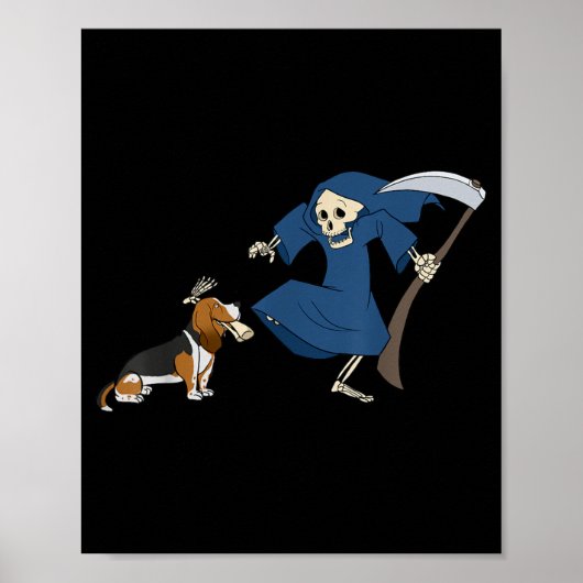Bet Hound Grim Reaper Halloween Poster (Voorkant)
