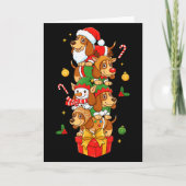 Bet Hound Kerstman Elf Sneeuwman Kerst Vrouwen Man Kaart (Voorkant)