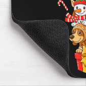 Bet Hound Santa Elf Snowman Christmas Womens Mens  Muismat (Hoek)