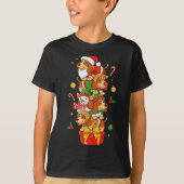 Bet Hound Santa Elf Snowman Christmas Womens Mens  T-shirt (Voorkant)