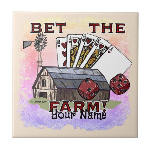 Bet The Farm Poker Tegeltje (Voorkant)