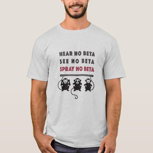 Beta-apen - Wijze apen T-shirt (Voorkant)