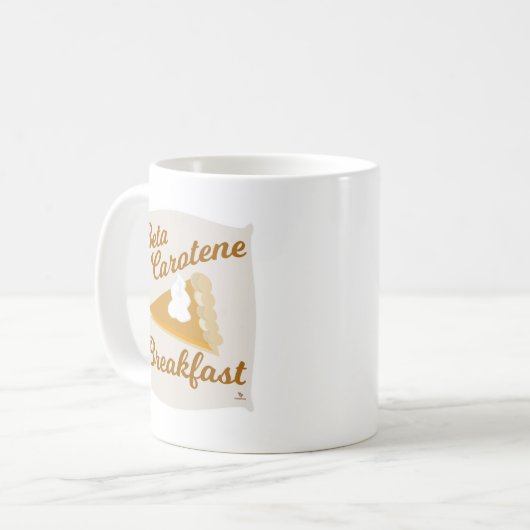 Beta Caroteen Ontbijt Pompoen Pie Liefde Koffiemok (Voorkant links)