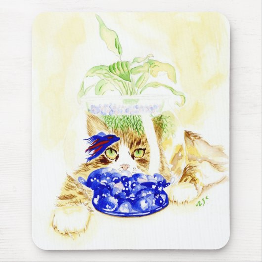 Beta Cat Mousepad Muismat (Voorkant)