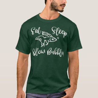 Beta Fish Eat Sleep Bubbles T-shirt