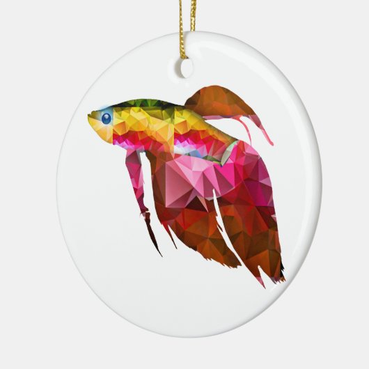 Beta Fish for Polygon Mosaic Pink Keramisch Ornament (Links)