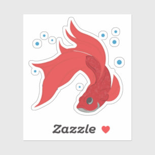 Beta Fish Sticker