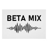 Bèta Mix - Audio WaveForm Perfect Poster (Voorkant)