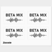 Bèta Mix - Audio WaveForm Rechthoekige Sticker (Vel)