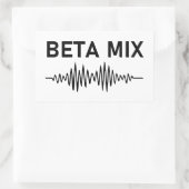 Bèta Mix - Audio WaveForm Rechthoekige Sticker (Tas)
