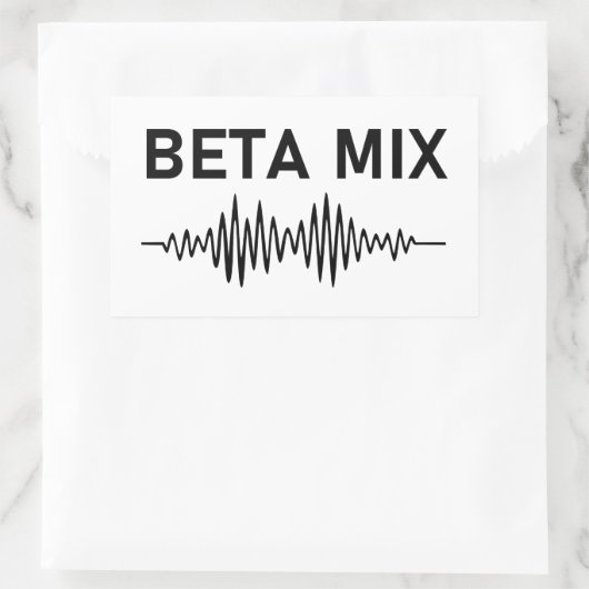 Bèta Mix - Audio WaveForm Rechthoekige Sticker (Tas)