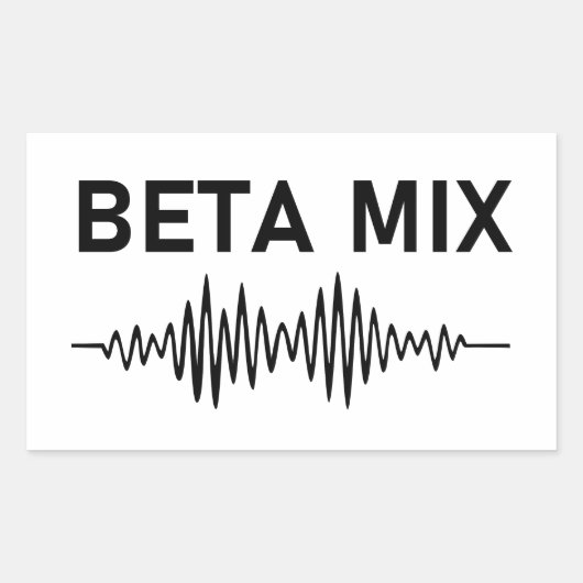 Bèta Mix - Audio WaveForm Rechthoekige Sticker (Voorkant)