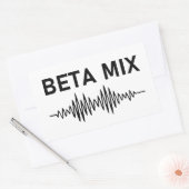 Bèta Mix - Audio WaveForm Rechthoekige Sticker (Envelop)