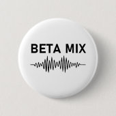 Bèta Mix - Audio WaveForm Ronde Button 5,7 Cm (Voorkant)