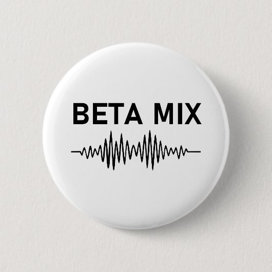 Bèta Mix - Audio WaveForm Ronde Button 5,7 Cm (Voorkant)