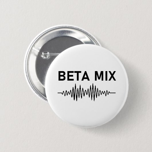 Bèta Mix - Audio WaveForm Ronde Button 5,7 Cm (Voorkant /achterkant)