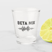 Bèta Mix - Audio WaveForm Shot Glas (Voorkant)