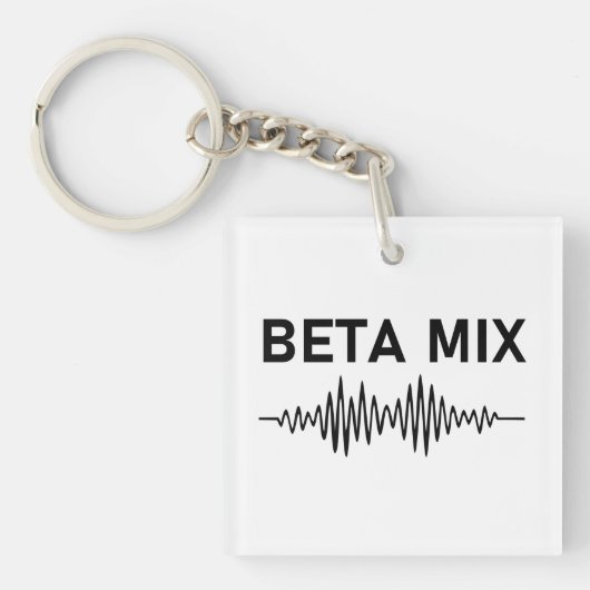 Bèta Mix - Audio WaveForm Sleutelhanger (voorkant)